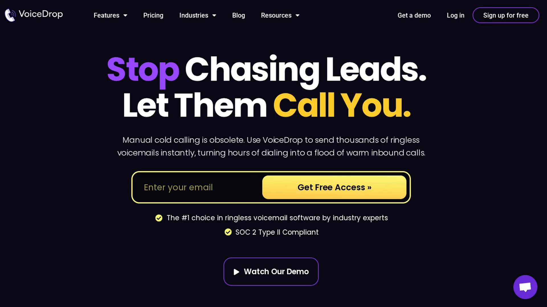 voicedrop homepage