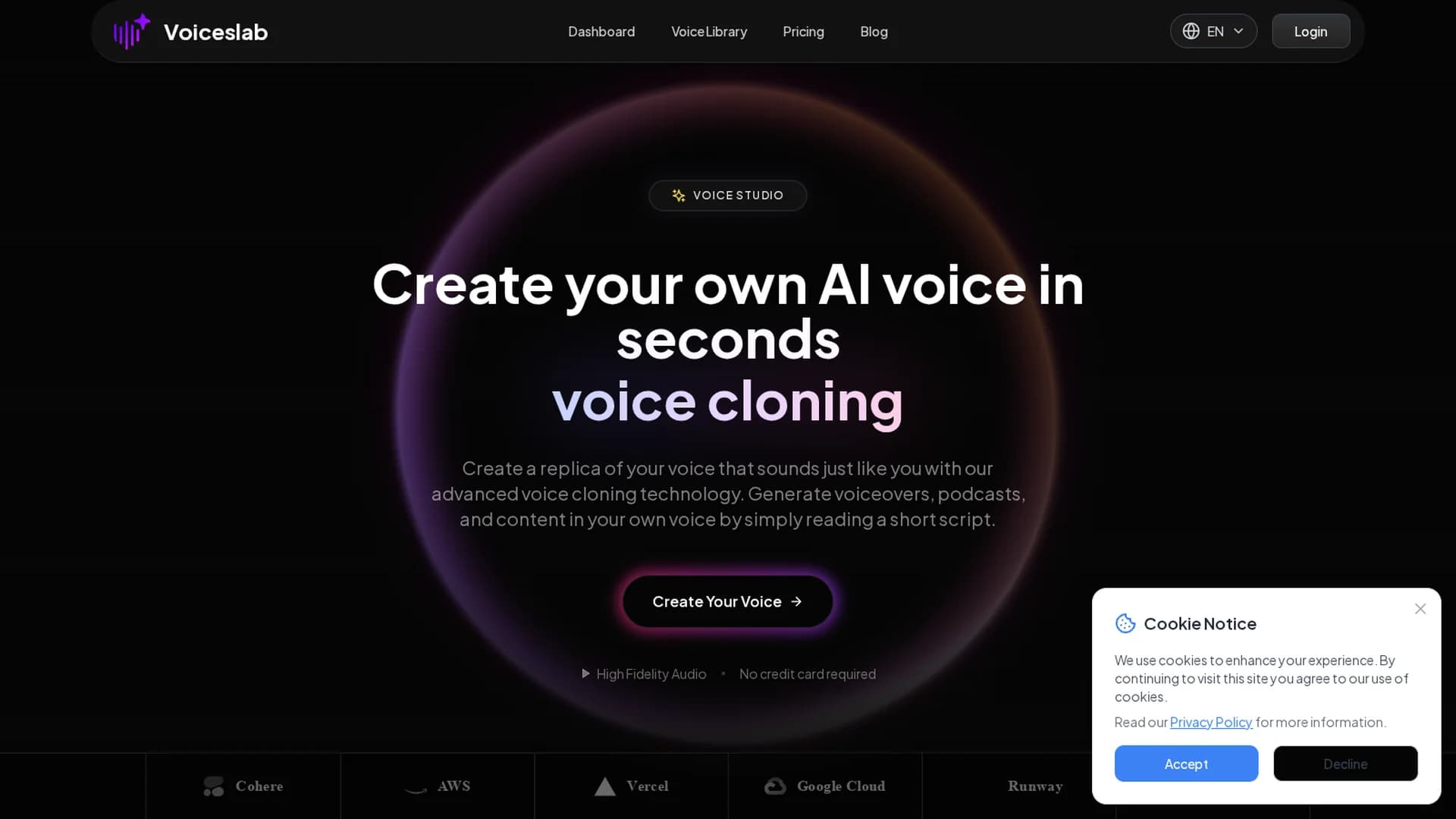 voiceslab homepage