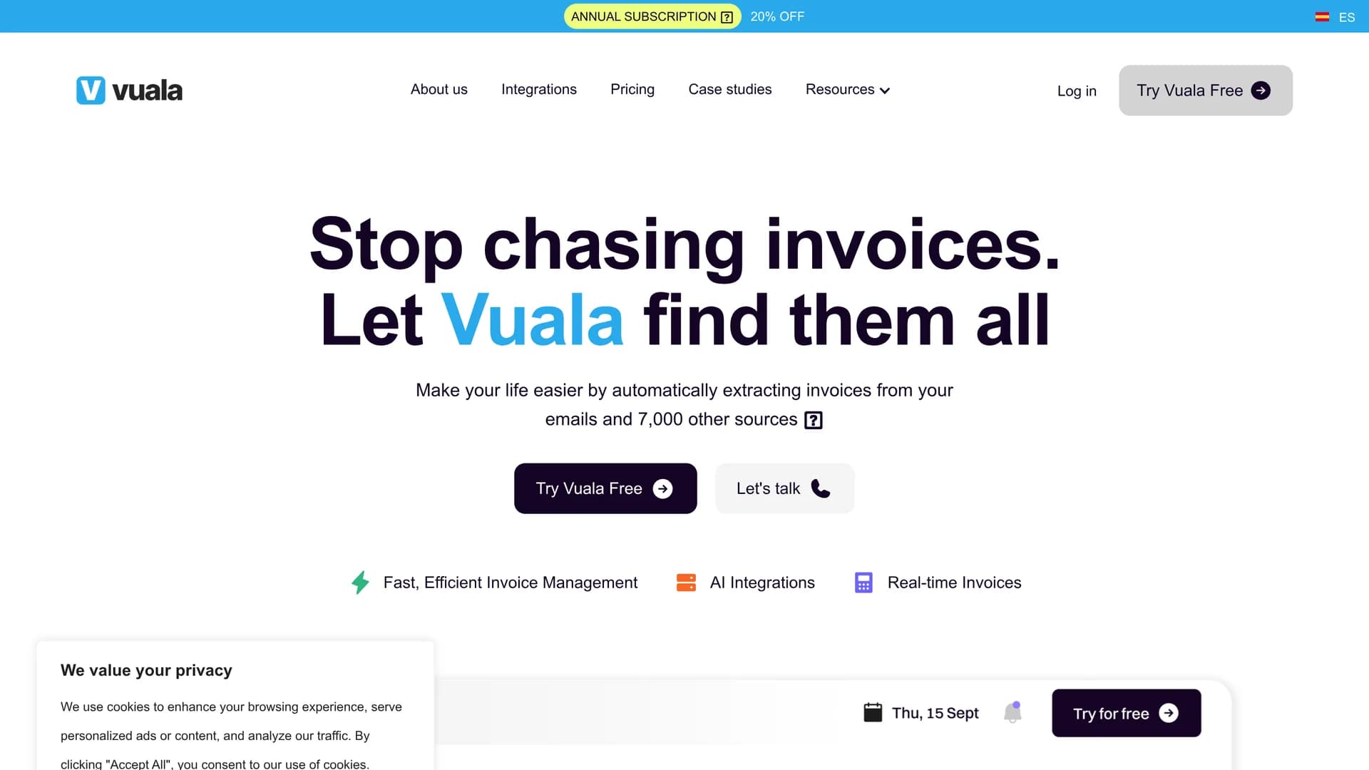 vuala-1-0 homepage