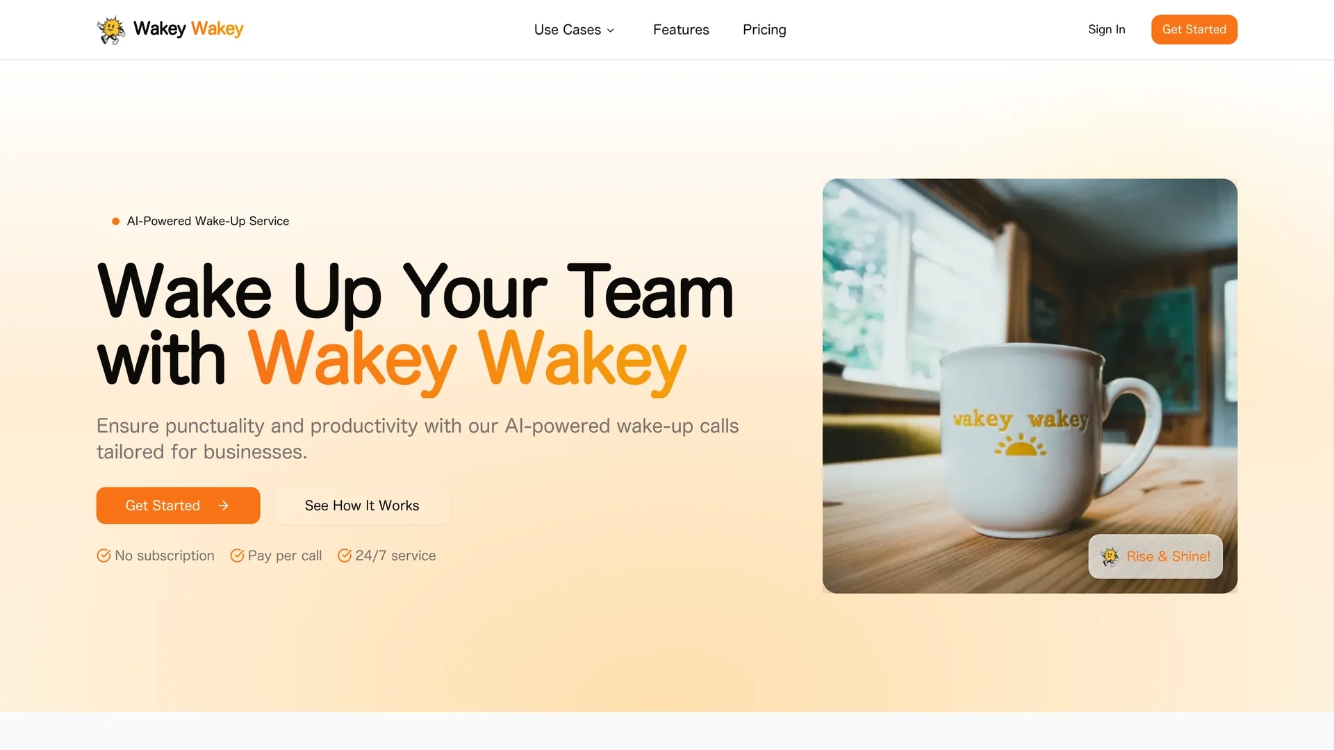 wakey-wakey homepage