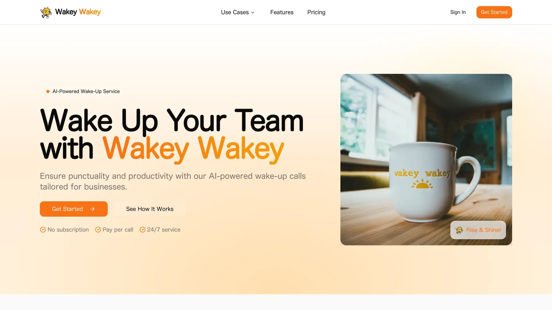 wakey-wakey homepage