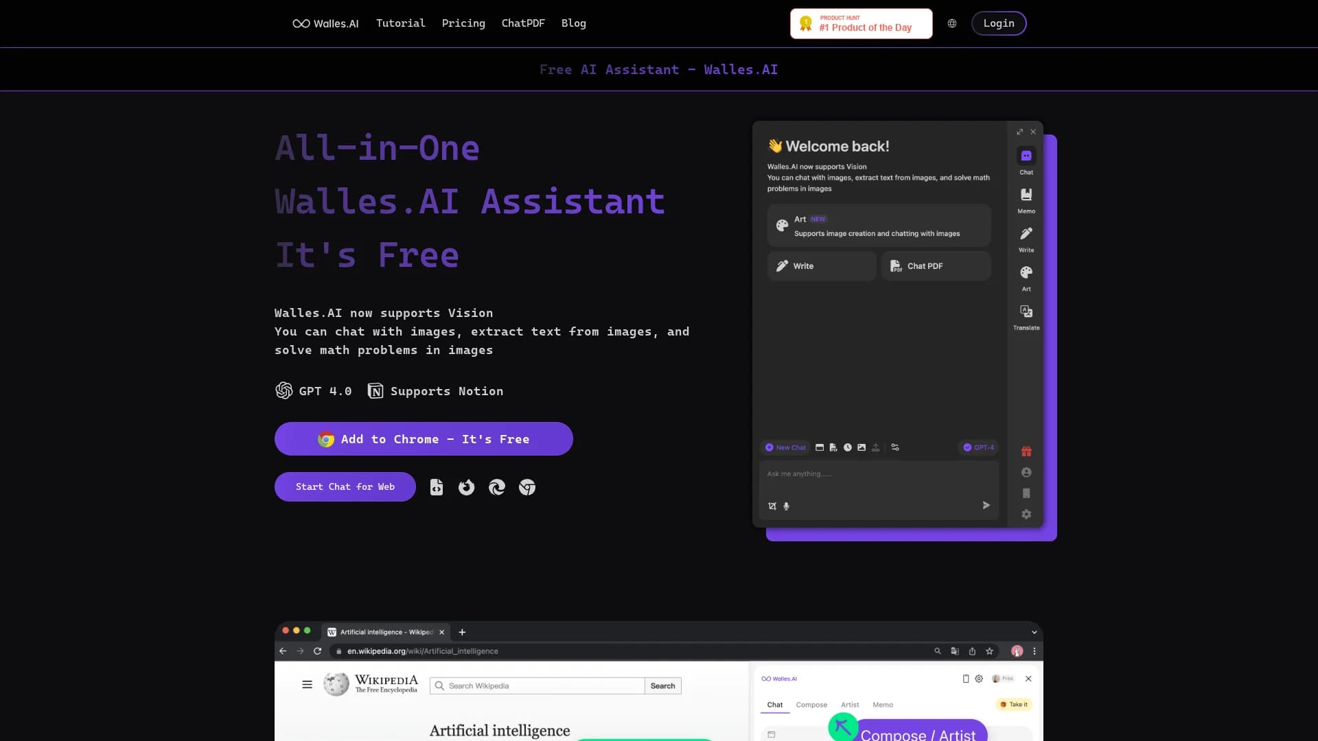 walles-ai-your-ai-browser-sidekick homepage