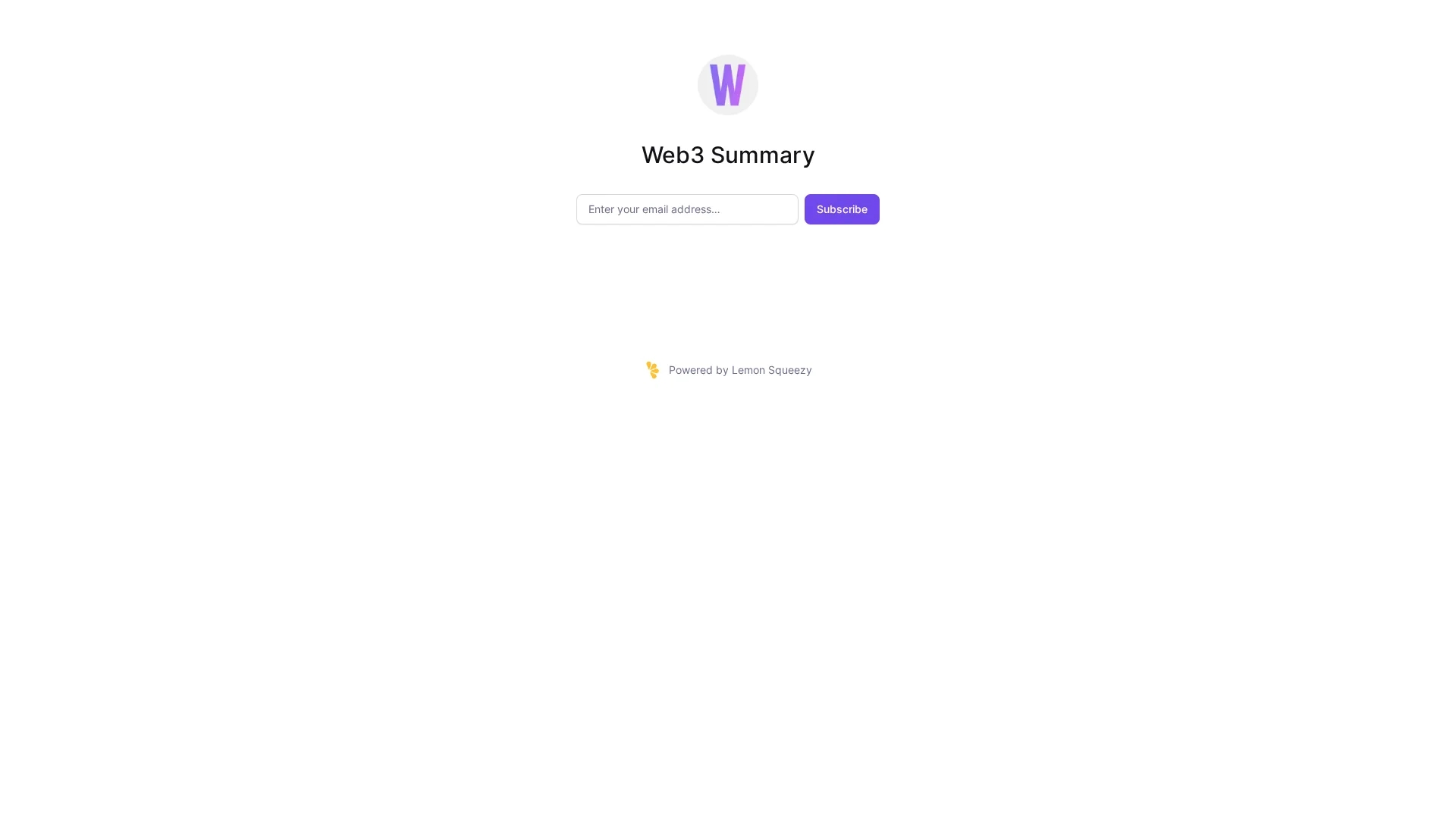 web3-summary homepage