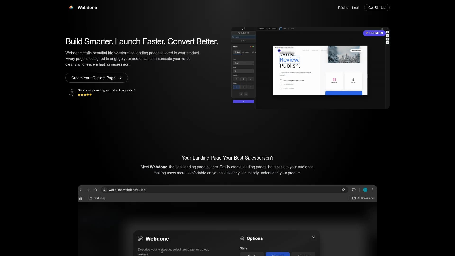 webdone homepage