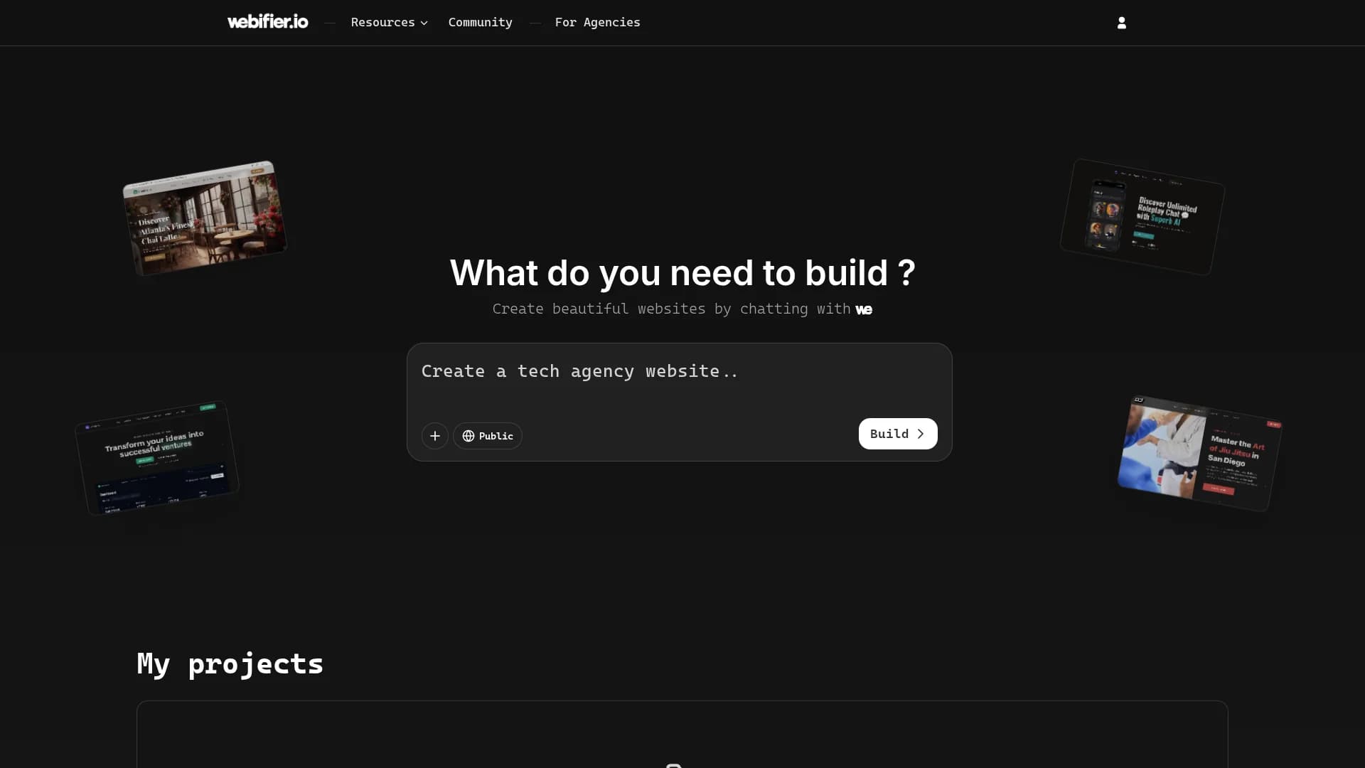 webifier-io homepage