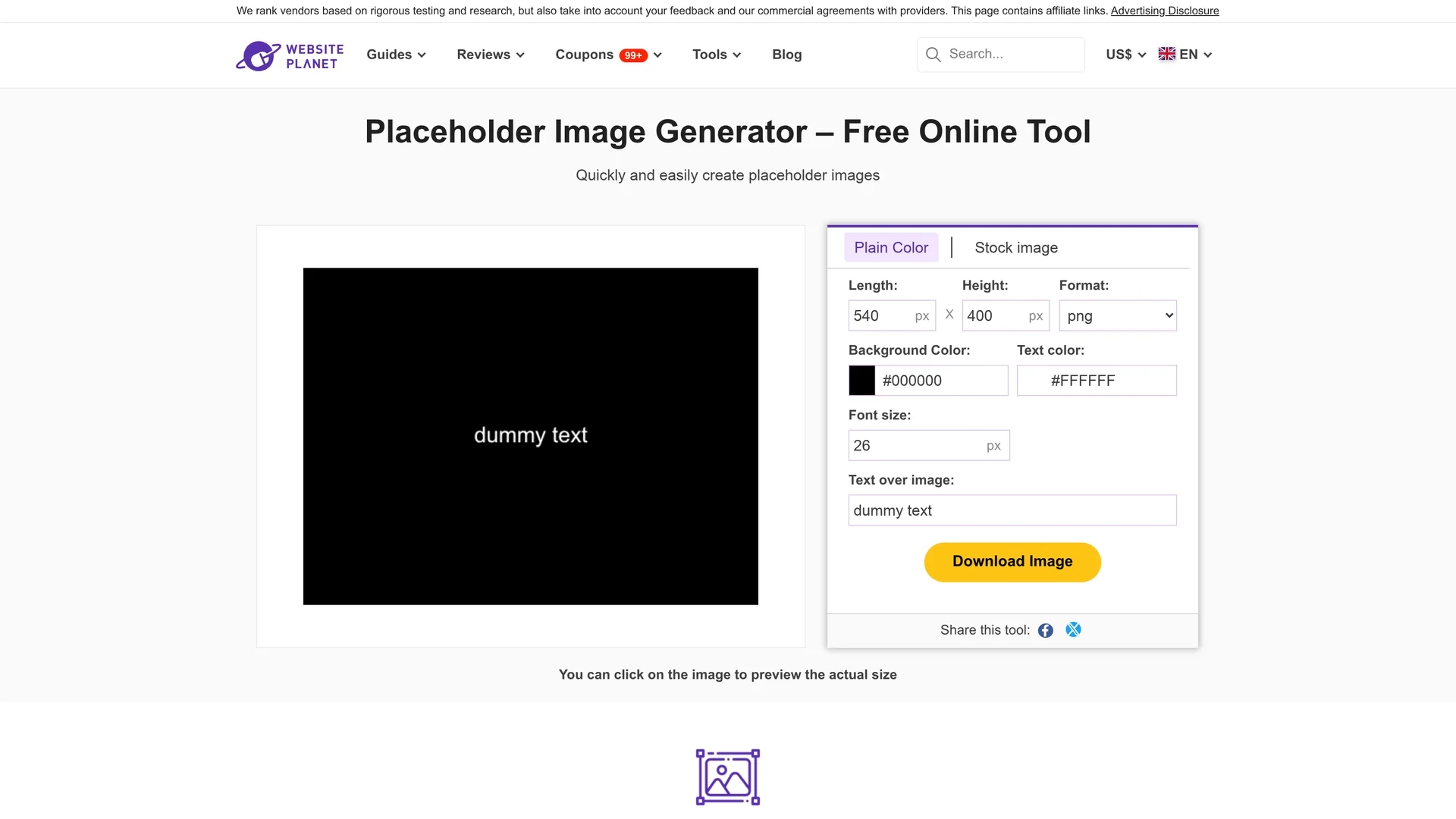 website-planet homepage