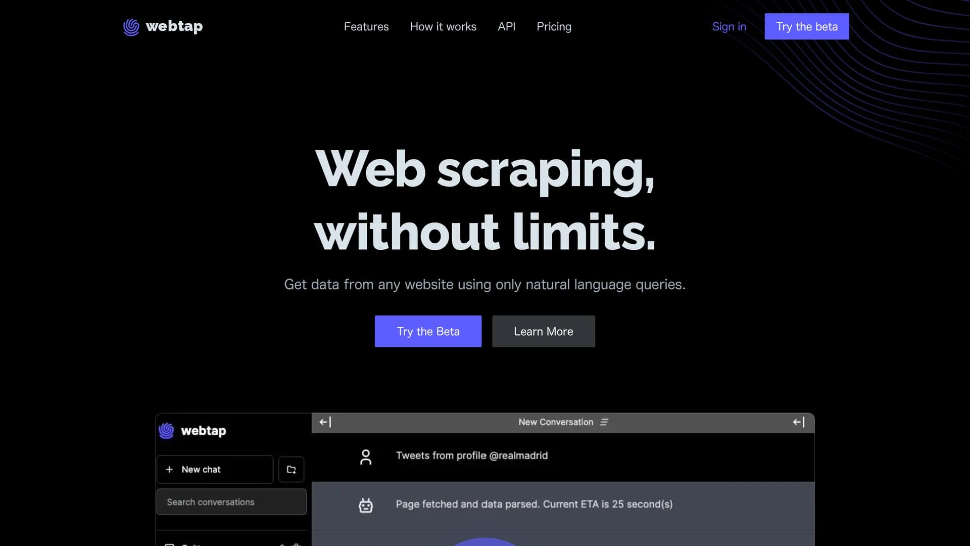 webtap homepage