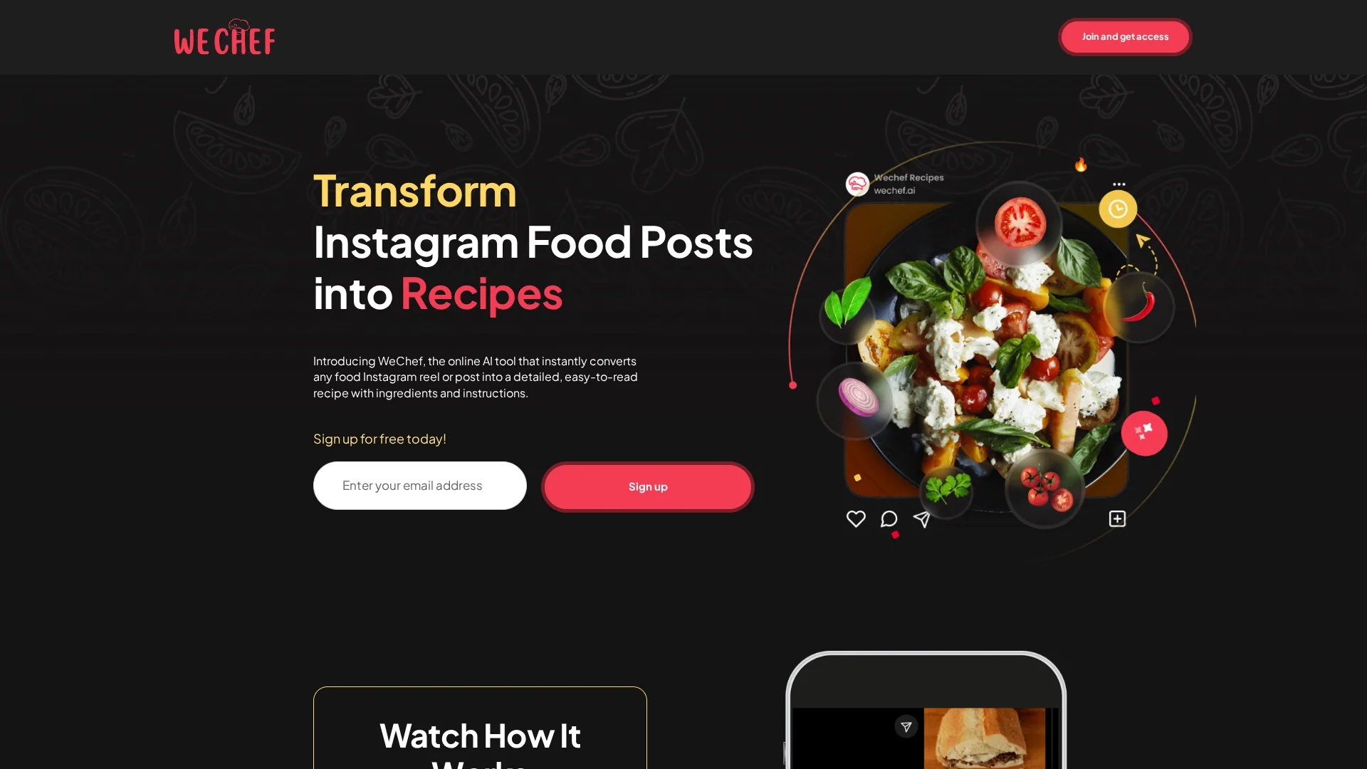 wechef homepage