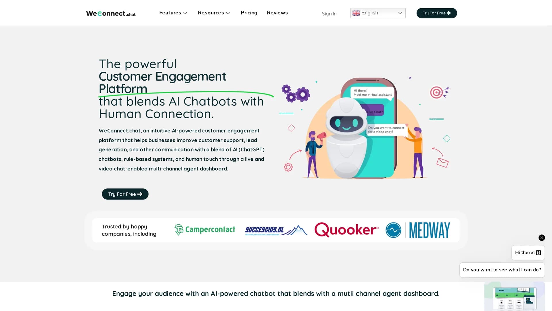 weconnect-chat homepage