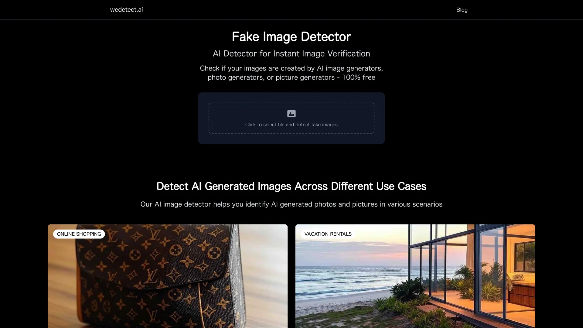 wedetect-ai homepage