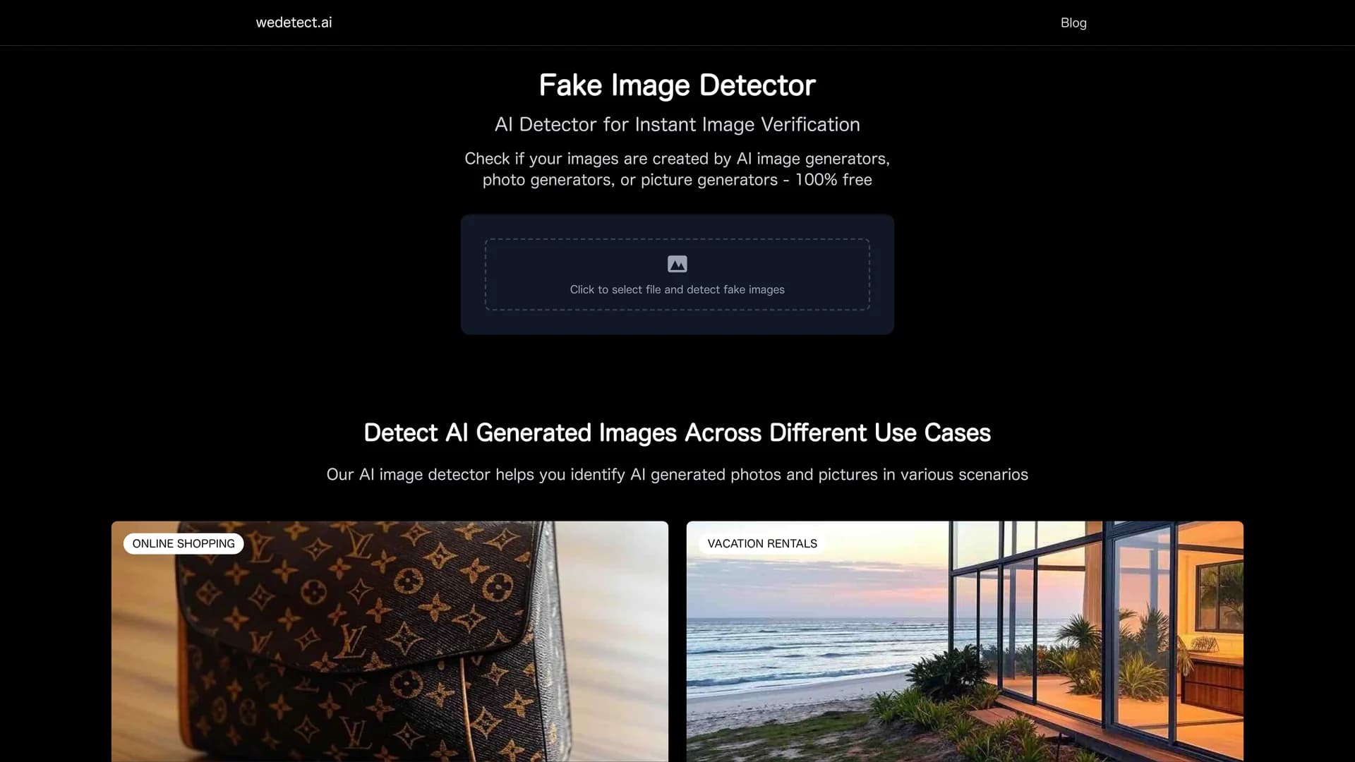 wedetect-ai homepage