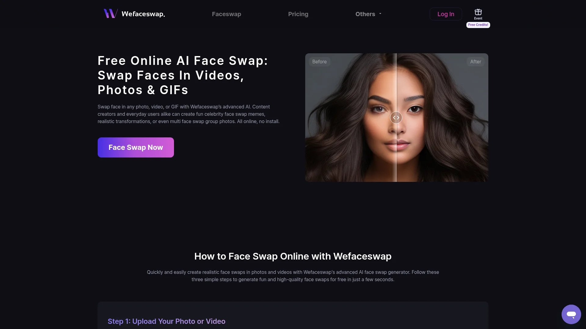 wefaceswap homepage
