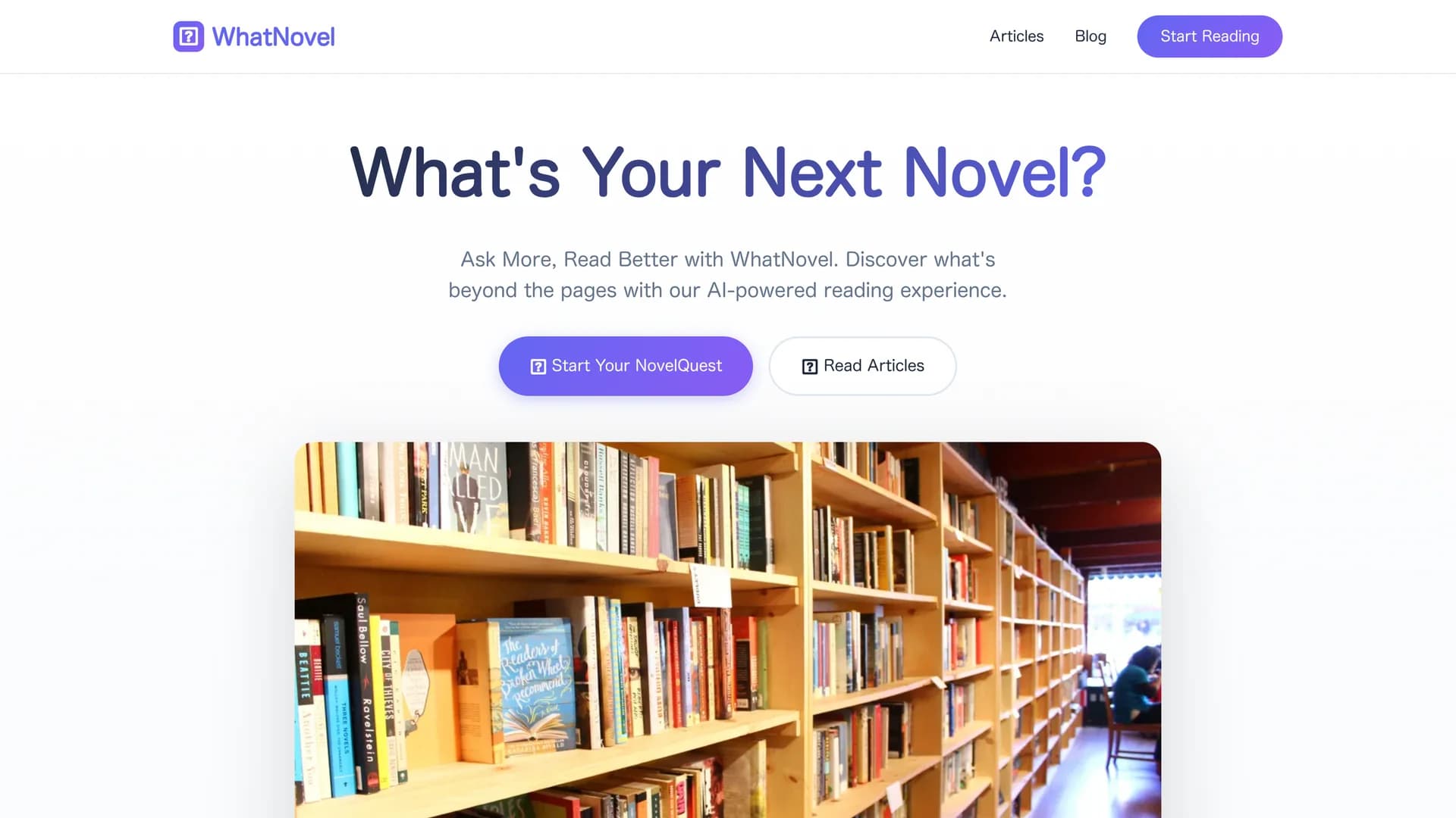 whatnovel homepage