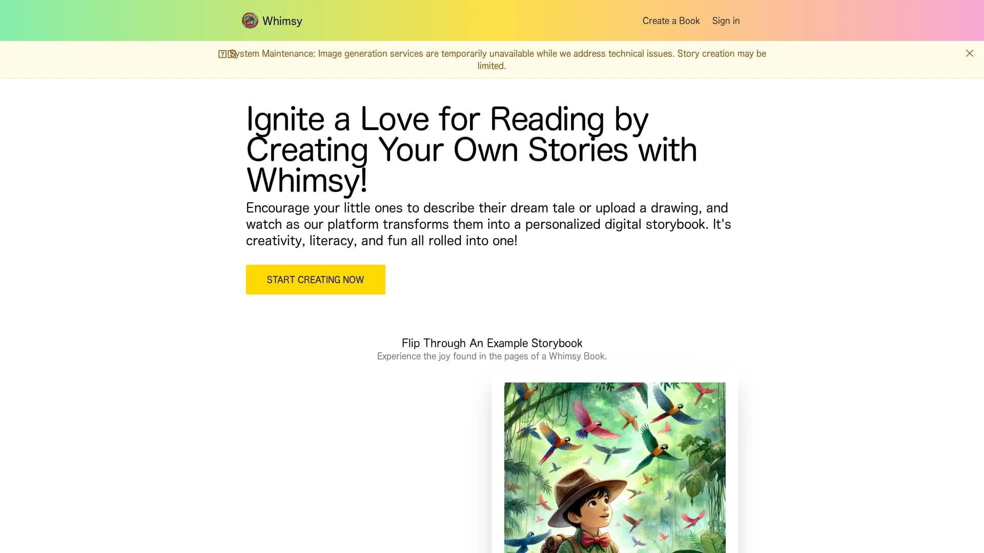 whimsyworks homepage