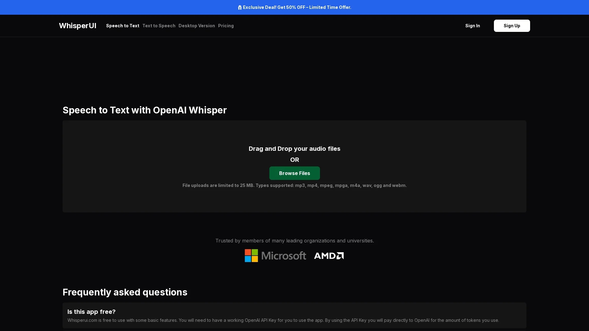 whisperui homepage