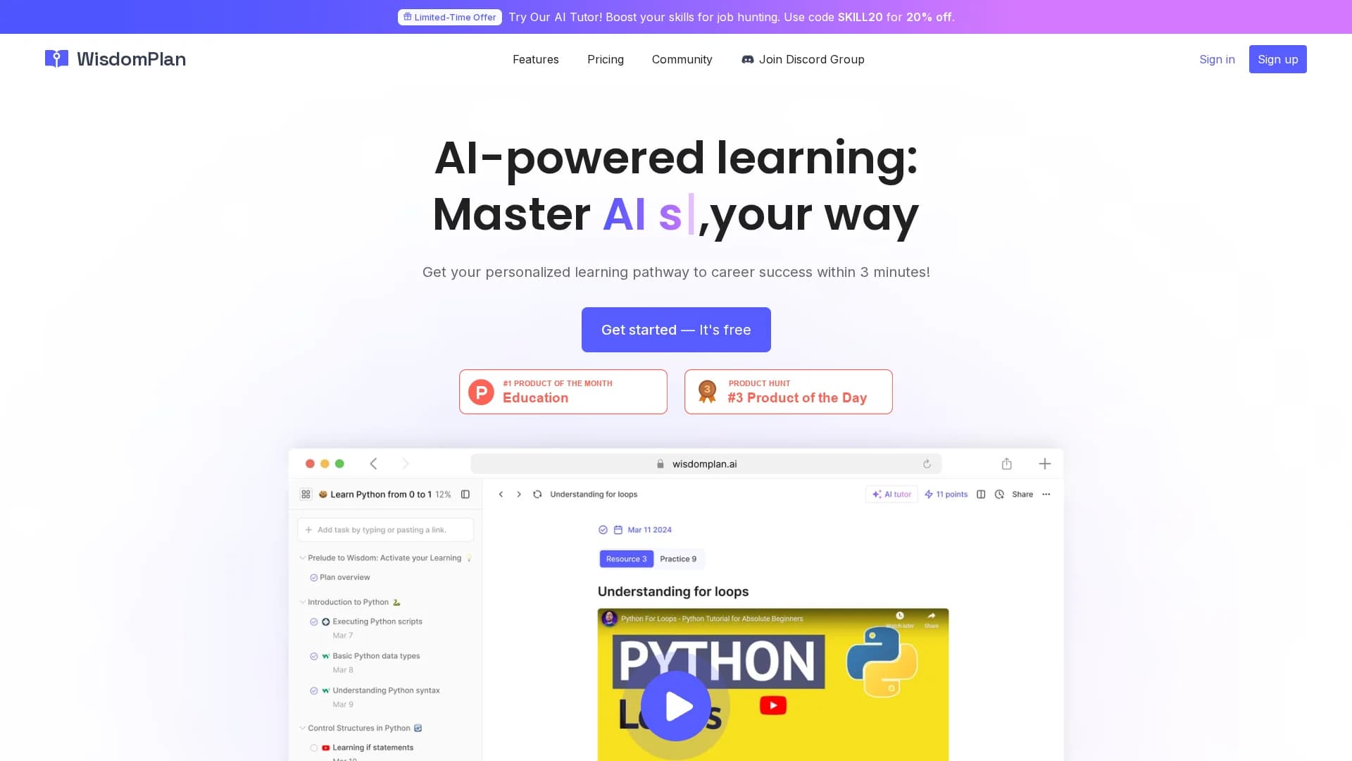 wisdomplan homepage