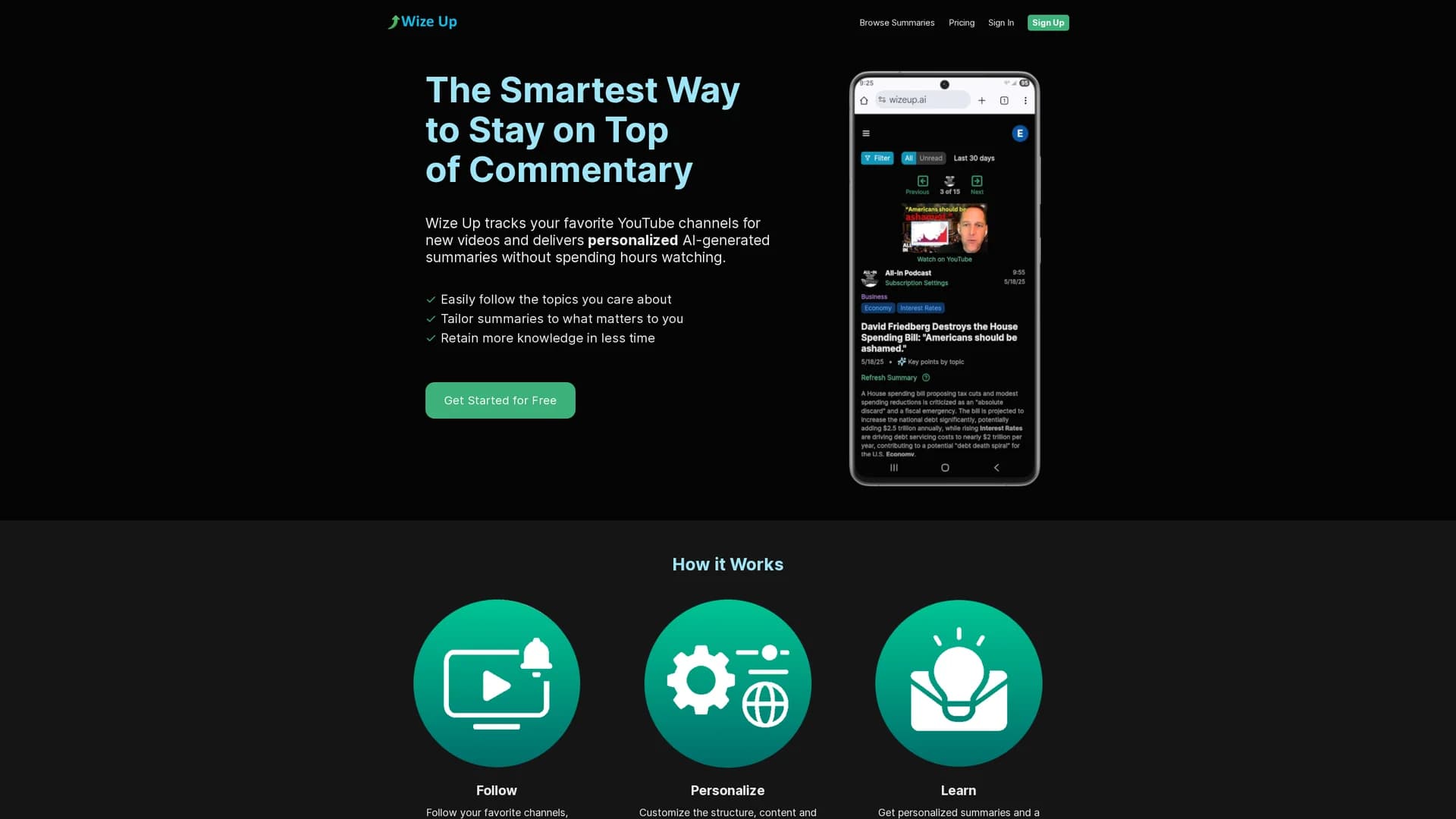 wize-up homepage