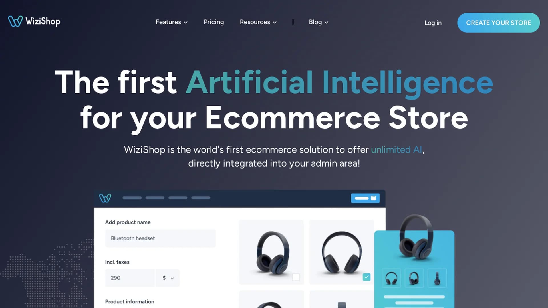 wizishop homepage