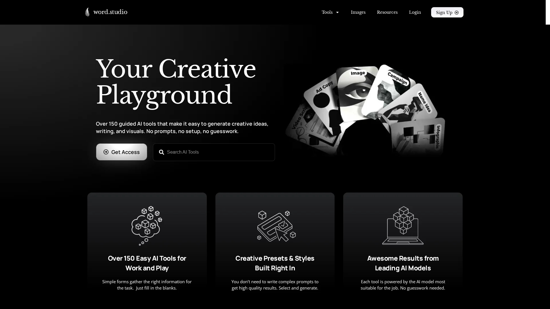word-studio homepage