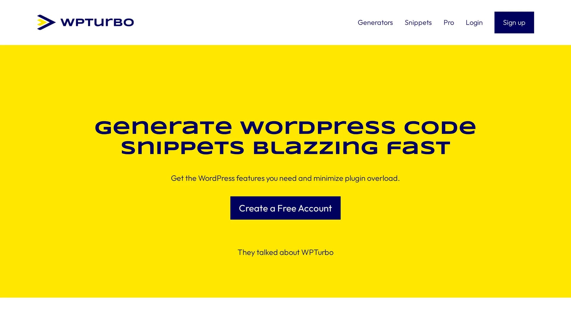 wpturbo homepage