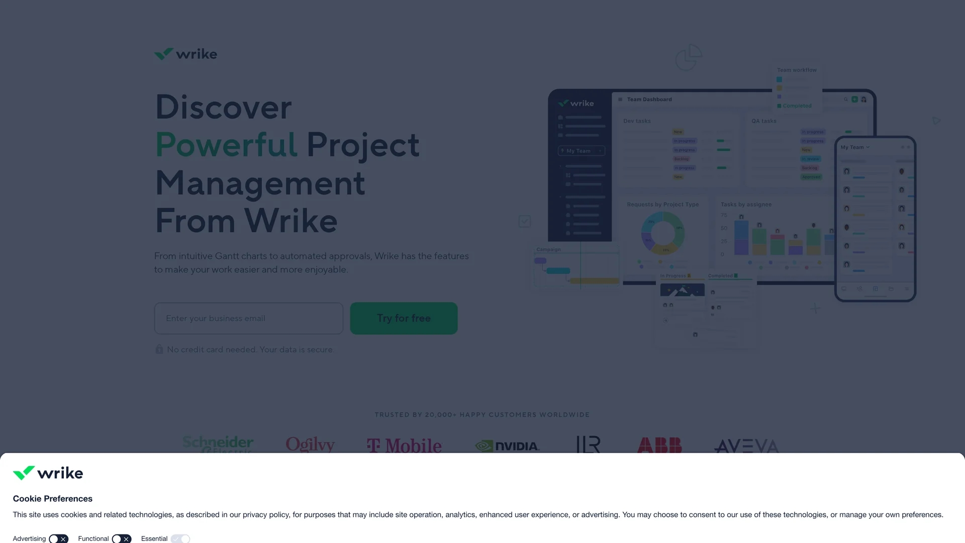 wrike homepage