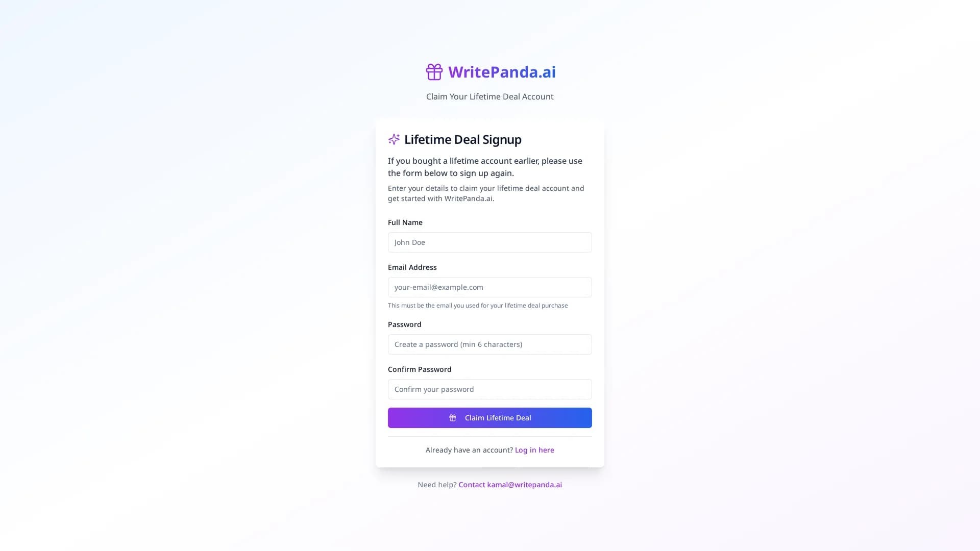 write-panda homepage