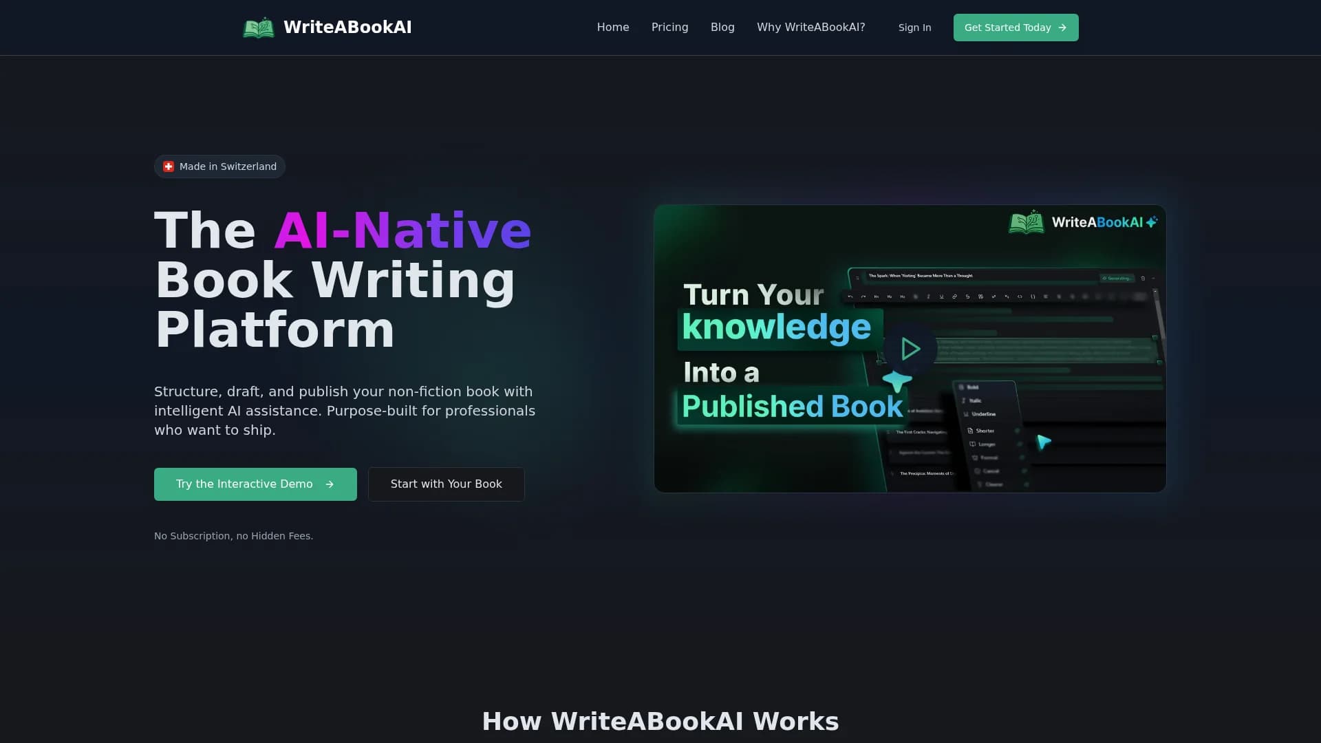 writeabookai homepage