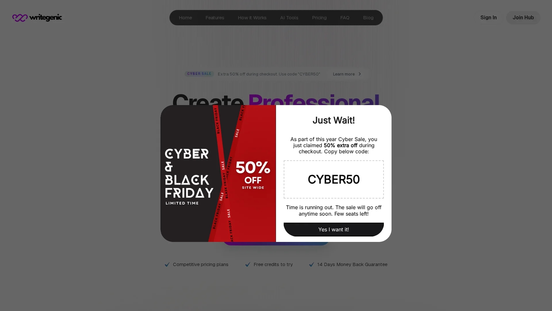 writegenic-ai homepage