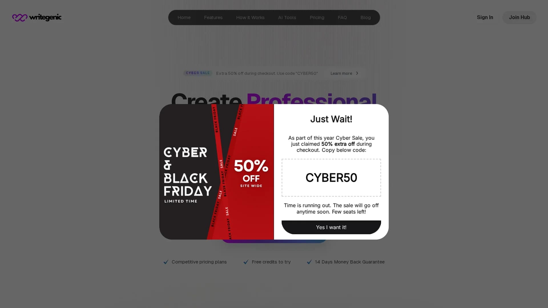 writegenic-ai homepage