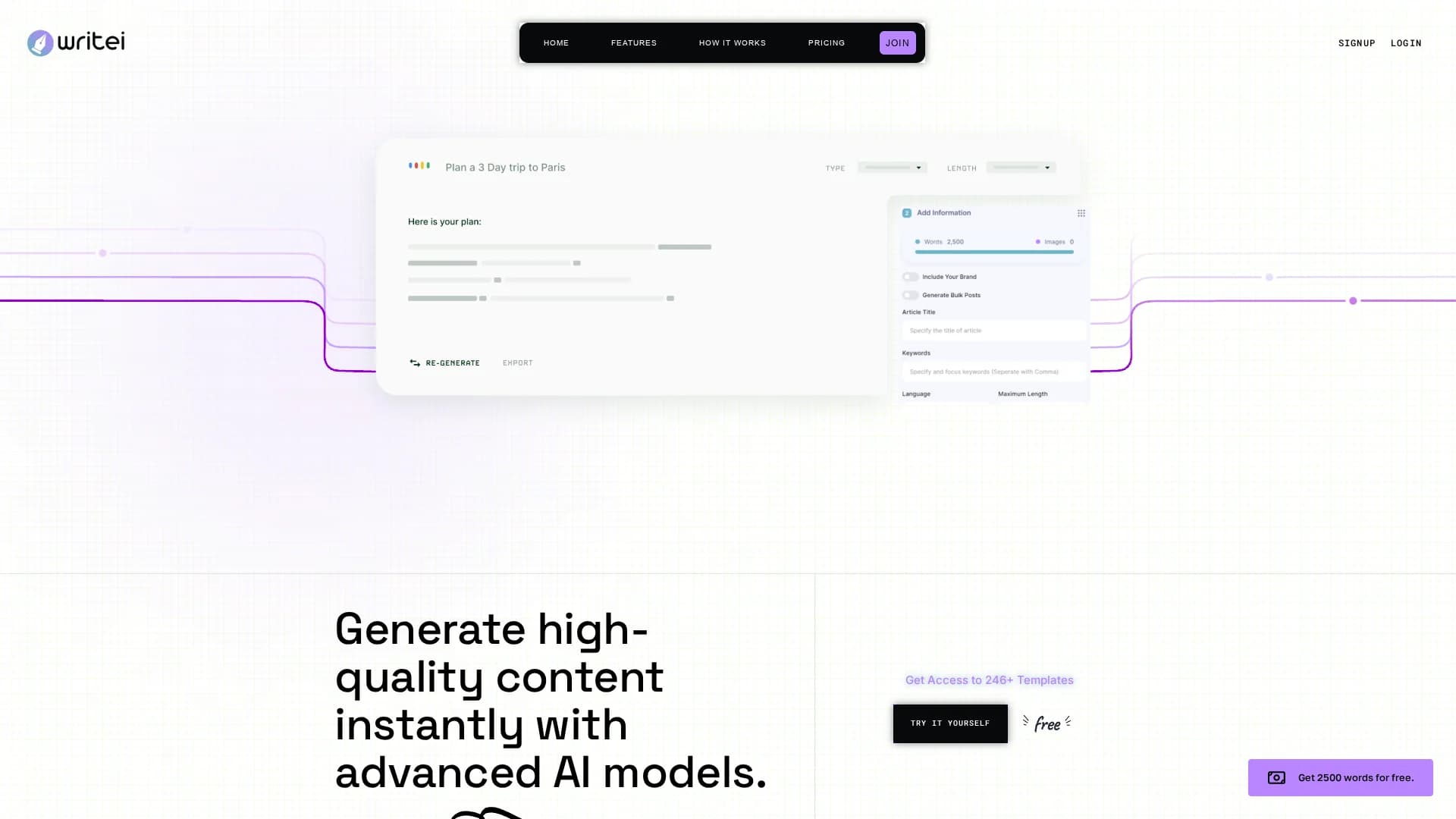 writei homepage