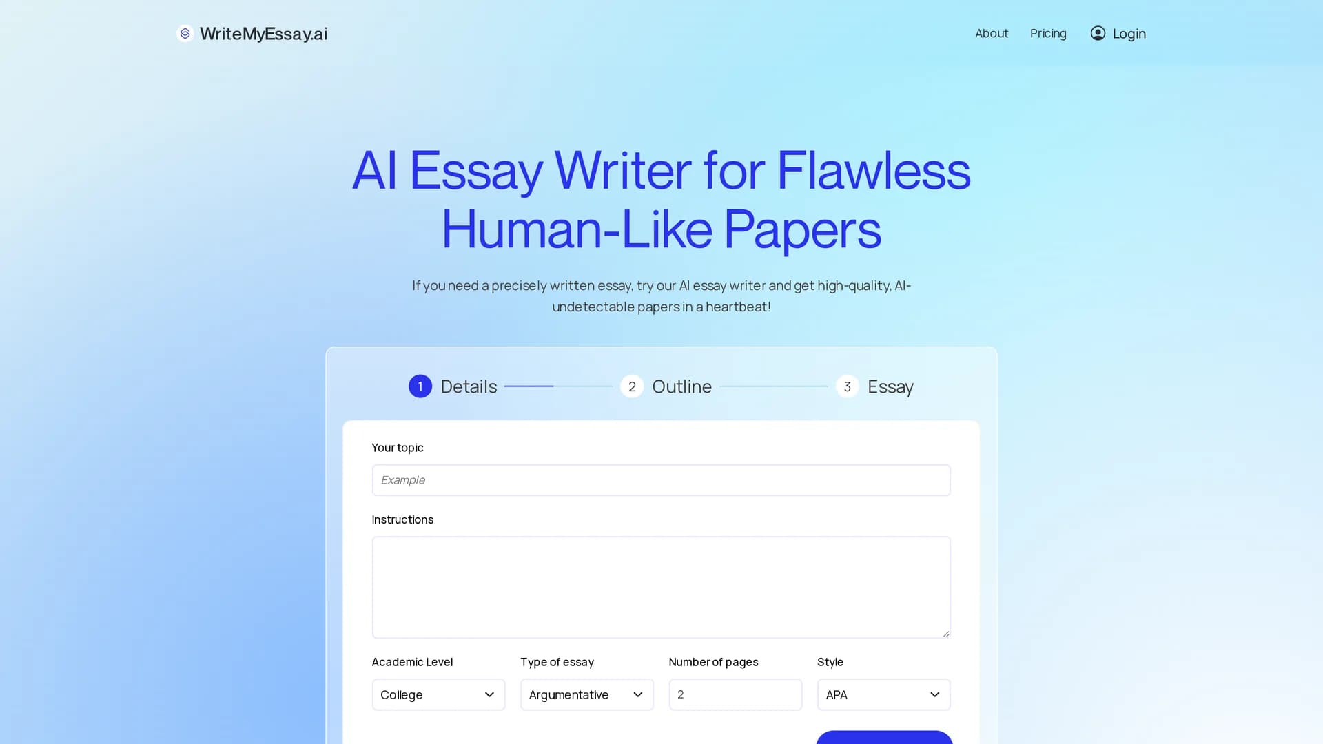 writemyessay-ai homepage