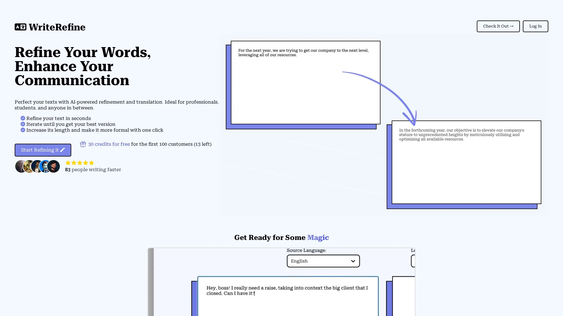 writerefine homepage