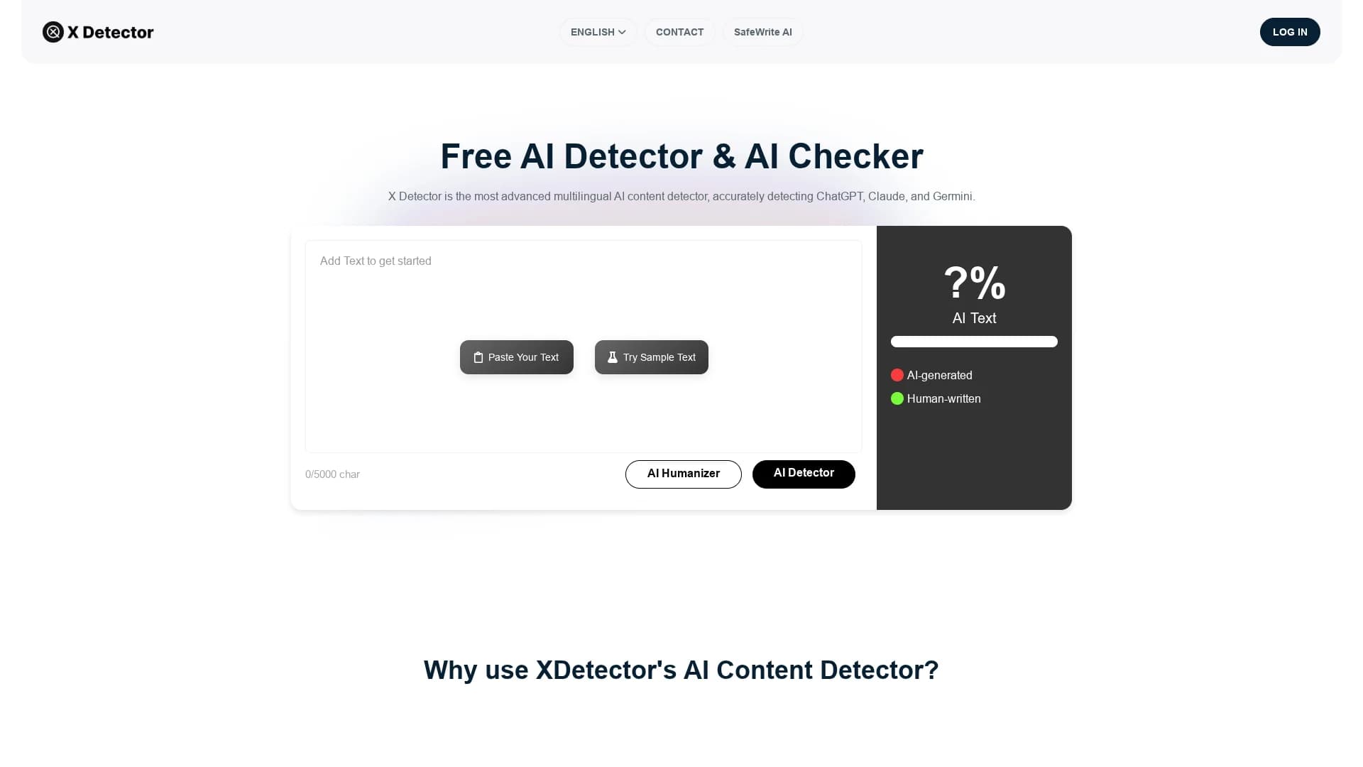 x-detector homepage