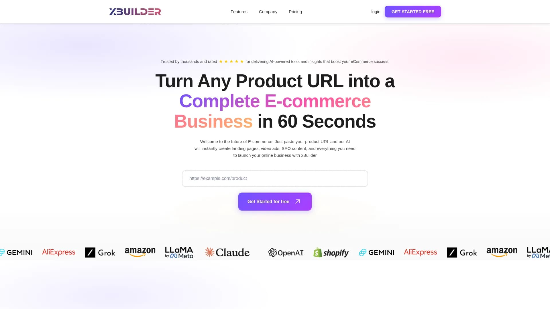 xbuilder-ai homepage