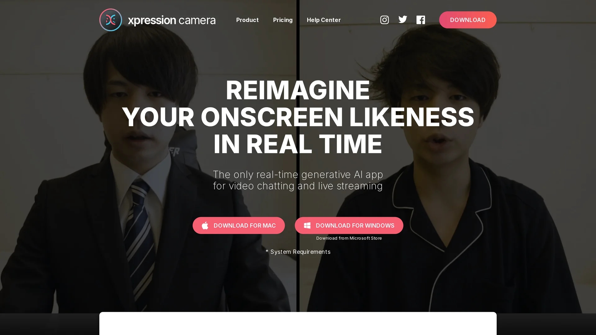 xpression-camera homepage