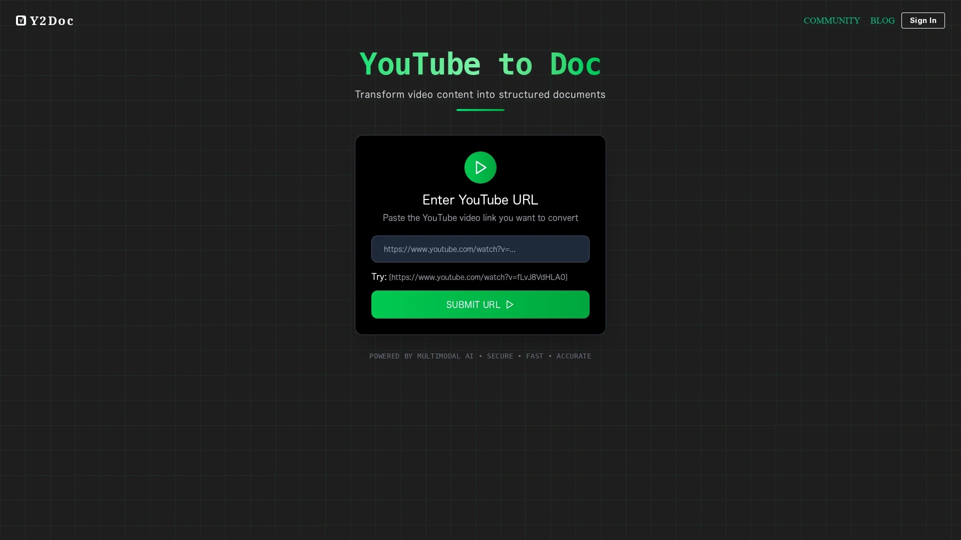 y2doc homepage
