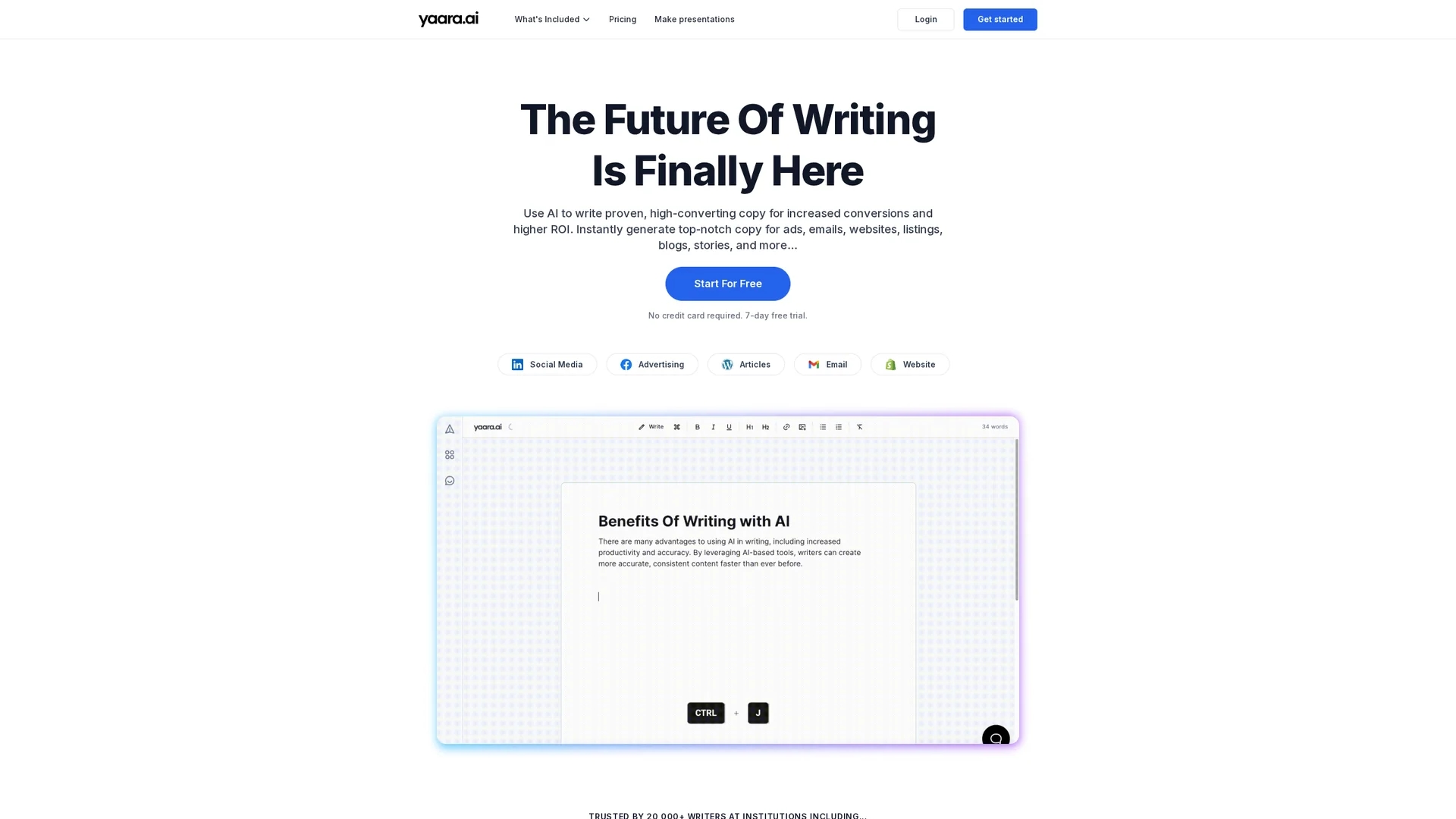yaara-ai homepage