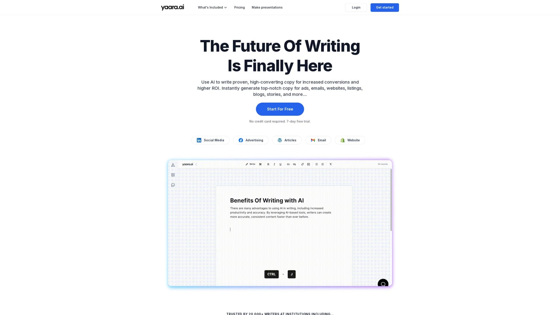 yaara-ai homepage