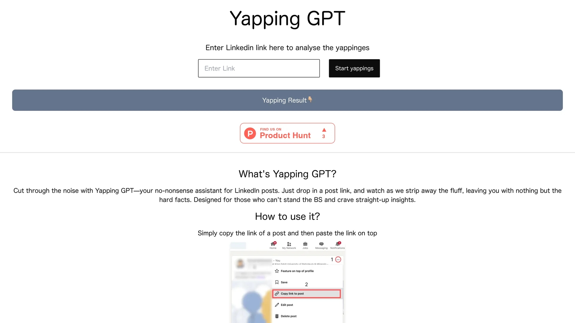 yappinggpt homepage