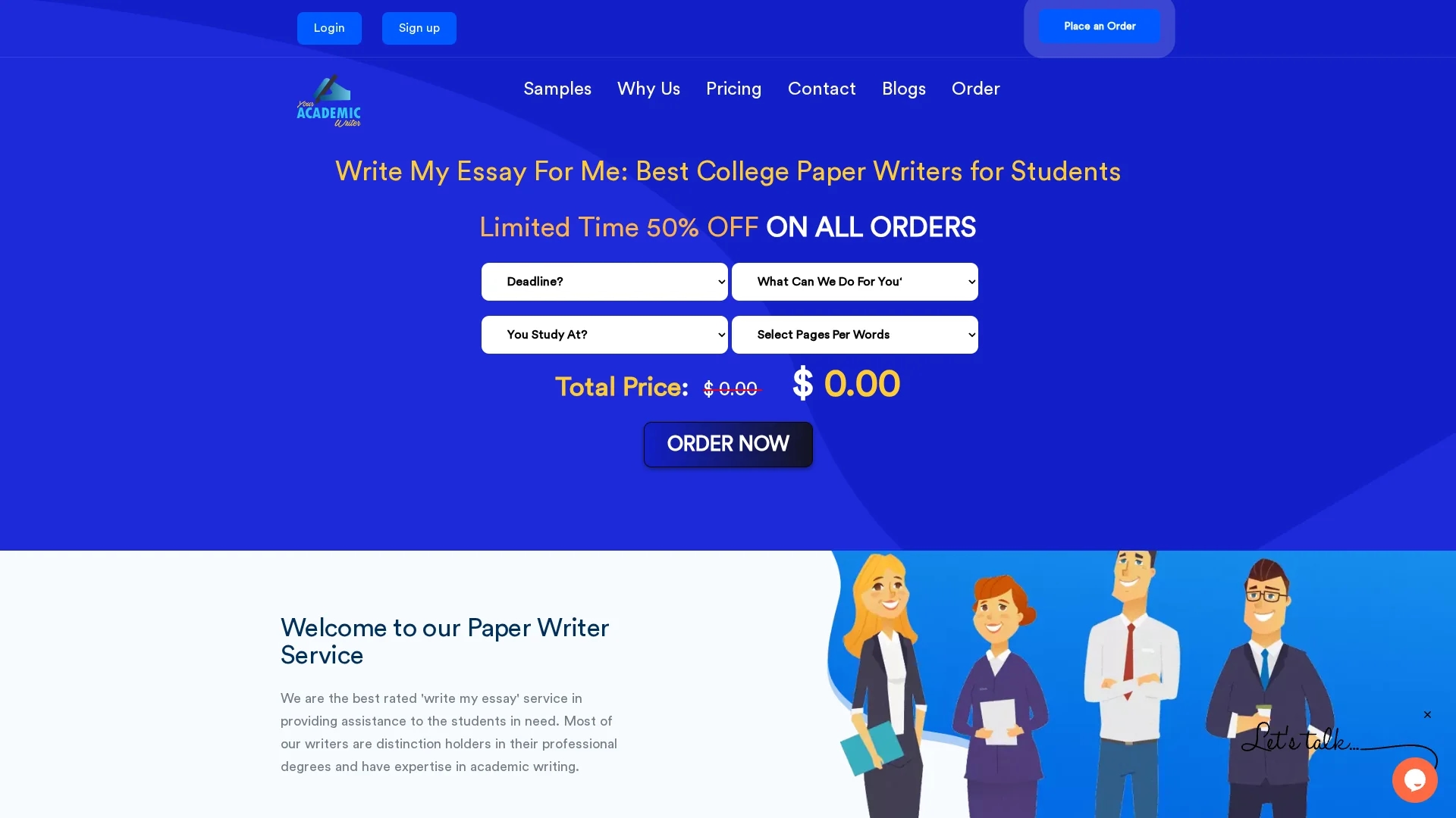 your-academic-writer homepage