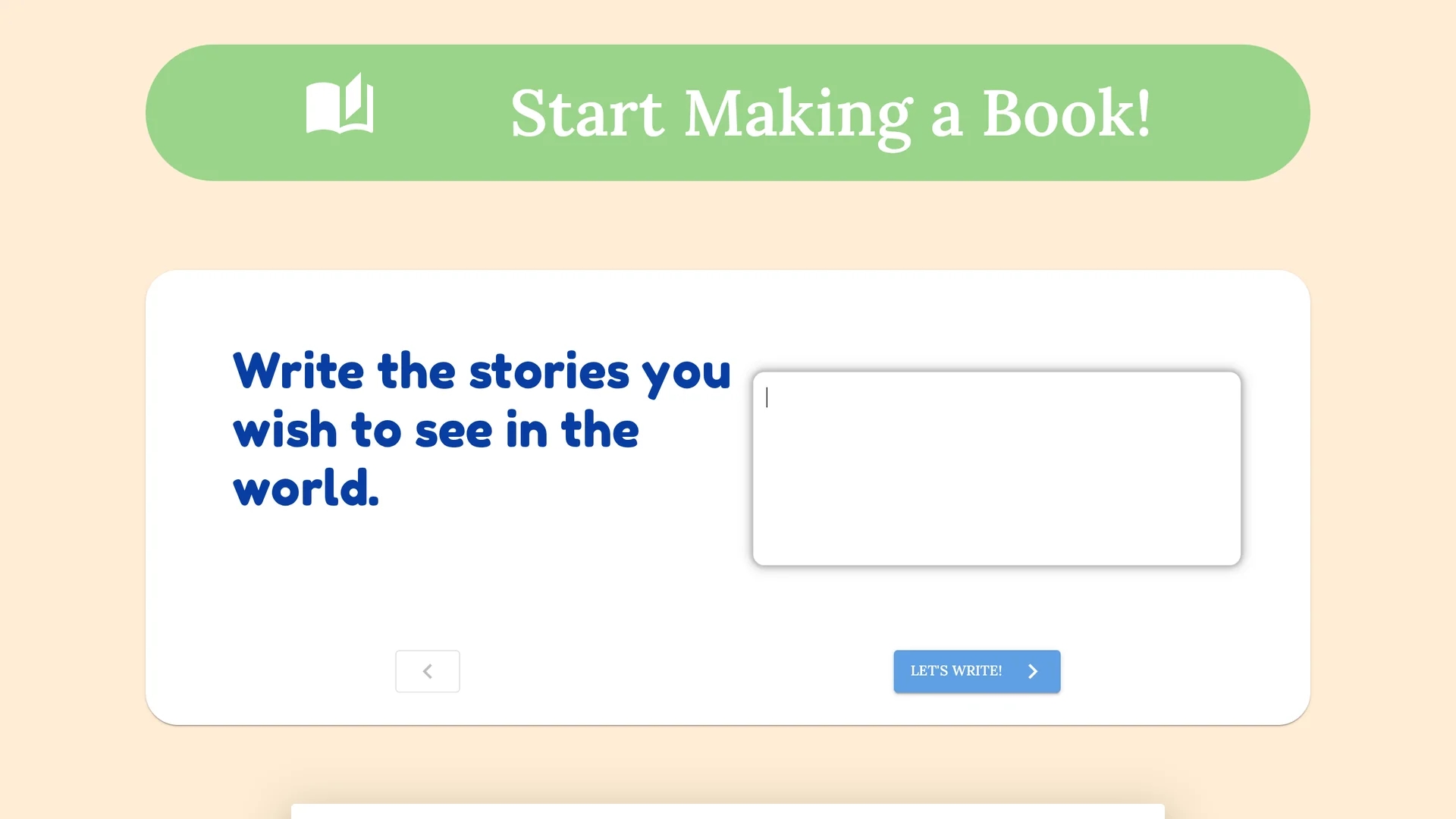 your-own-story-book homepage