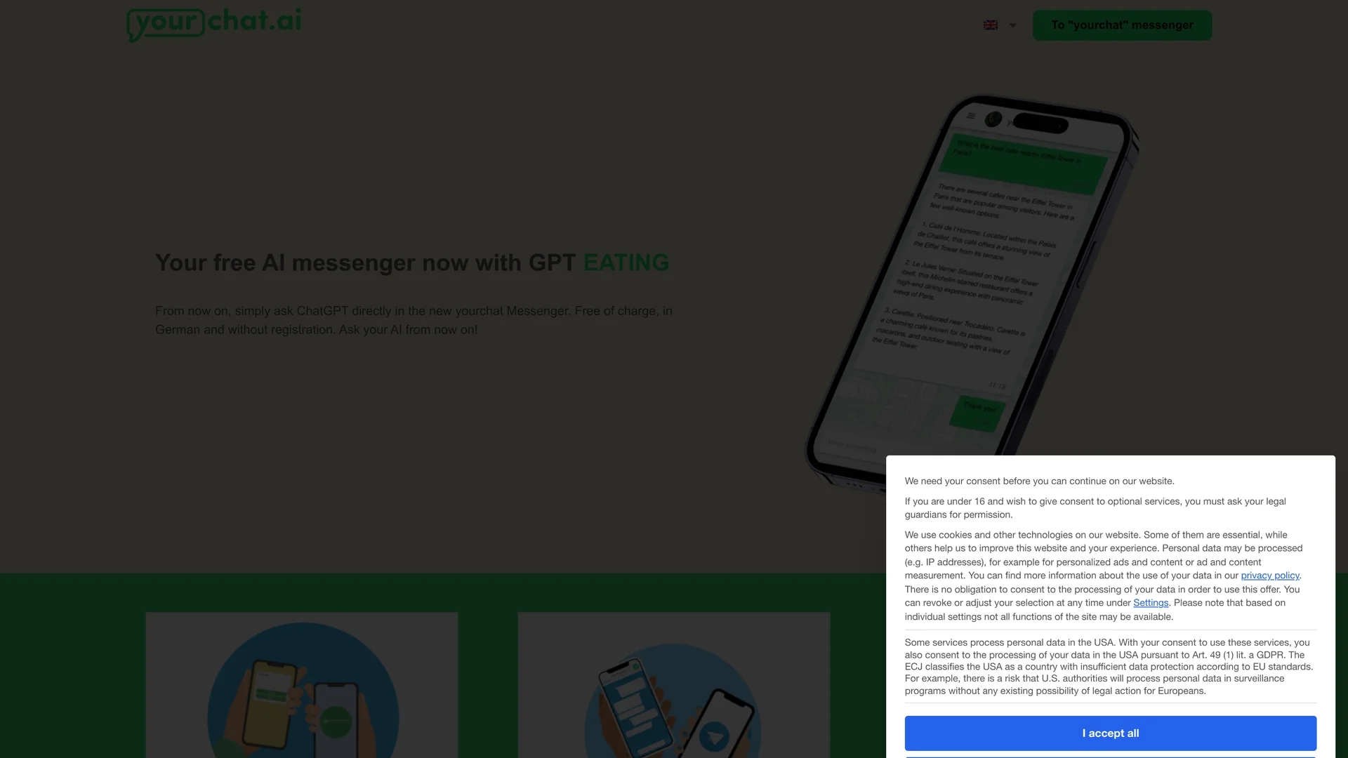 yourchat-ai homepage