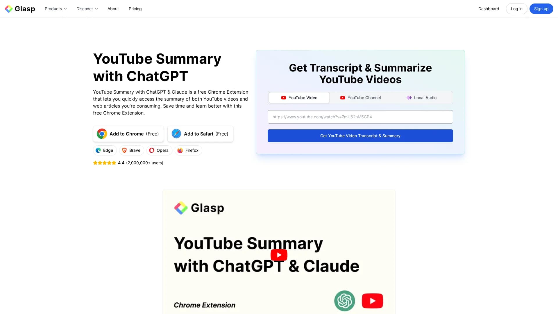 youtube-summary-with-chatgpt homepage