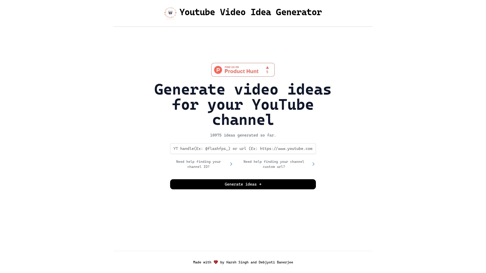 yt-ideas homepage