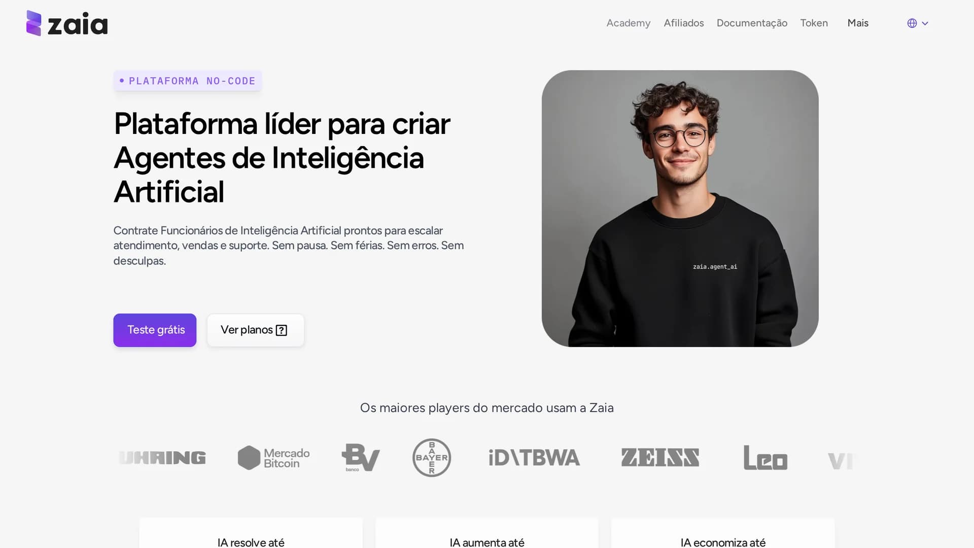zaia-app homepage