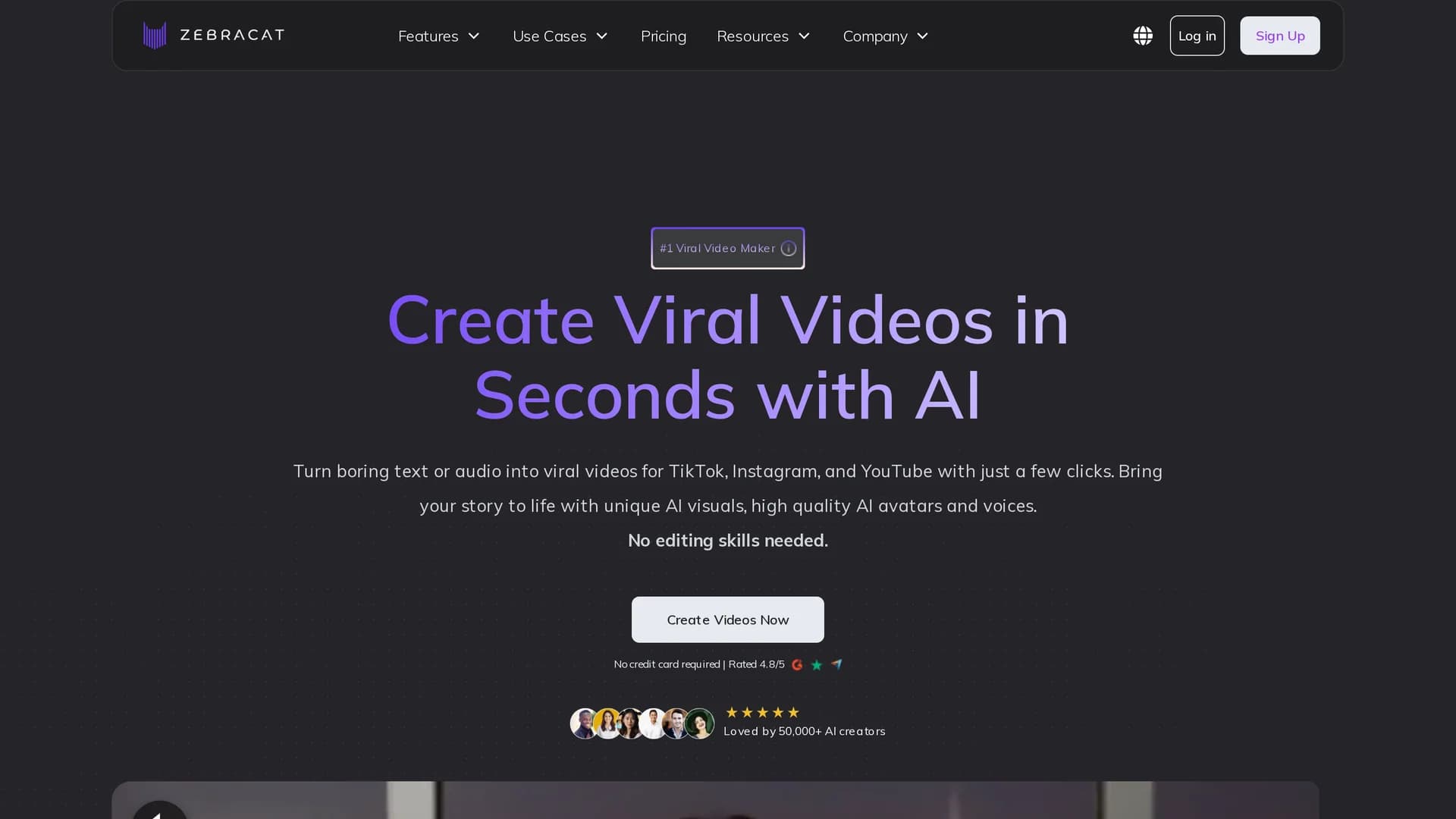 zebracat-ai homepage