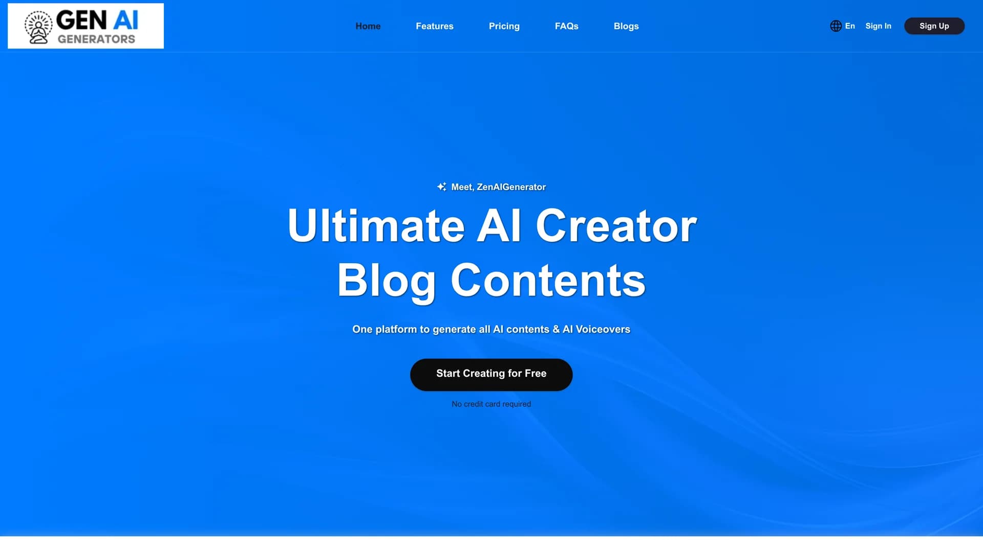 zen-ai-generator homepage