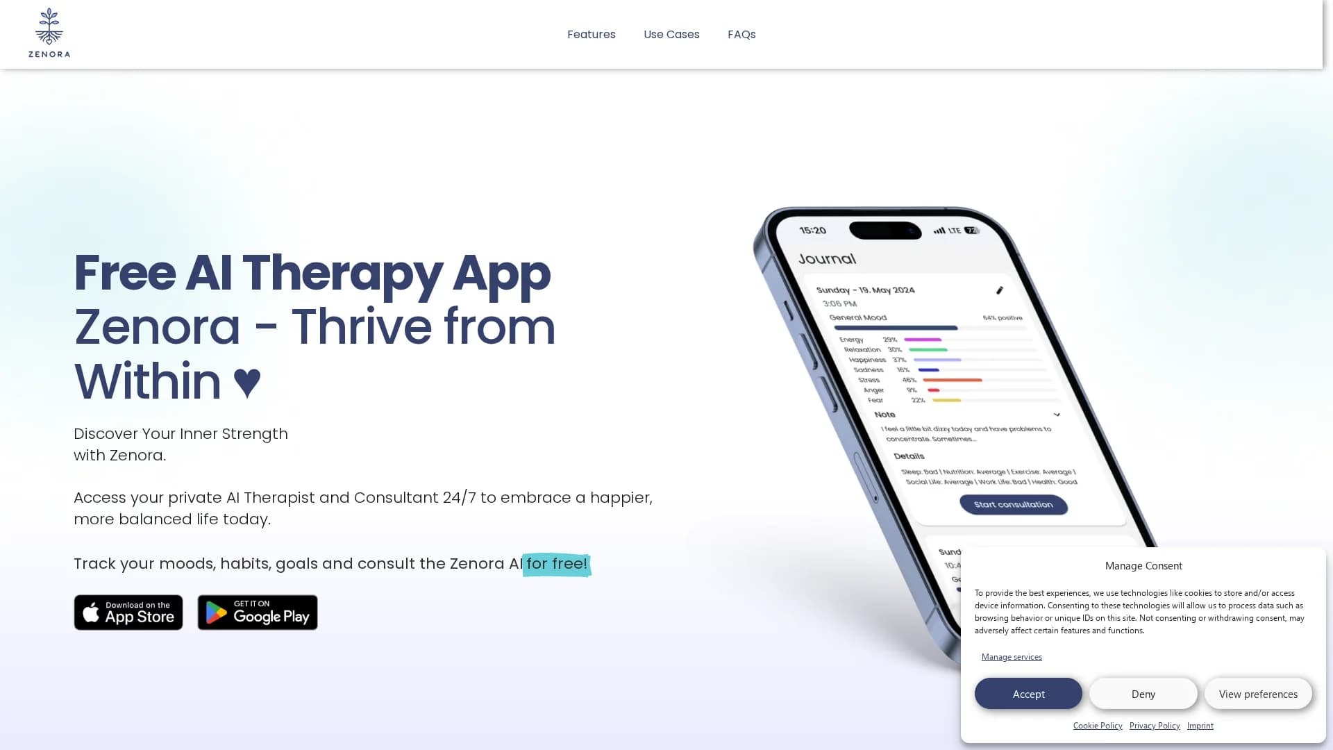 zenora homepage