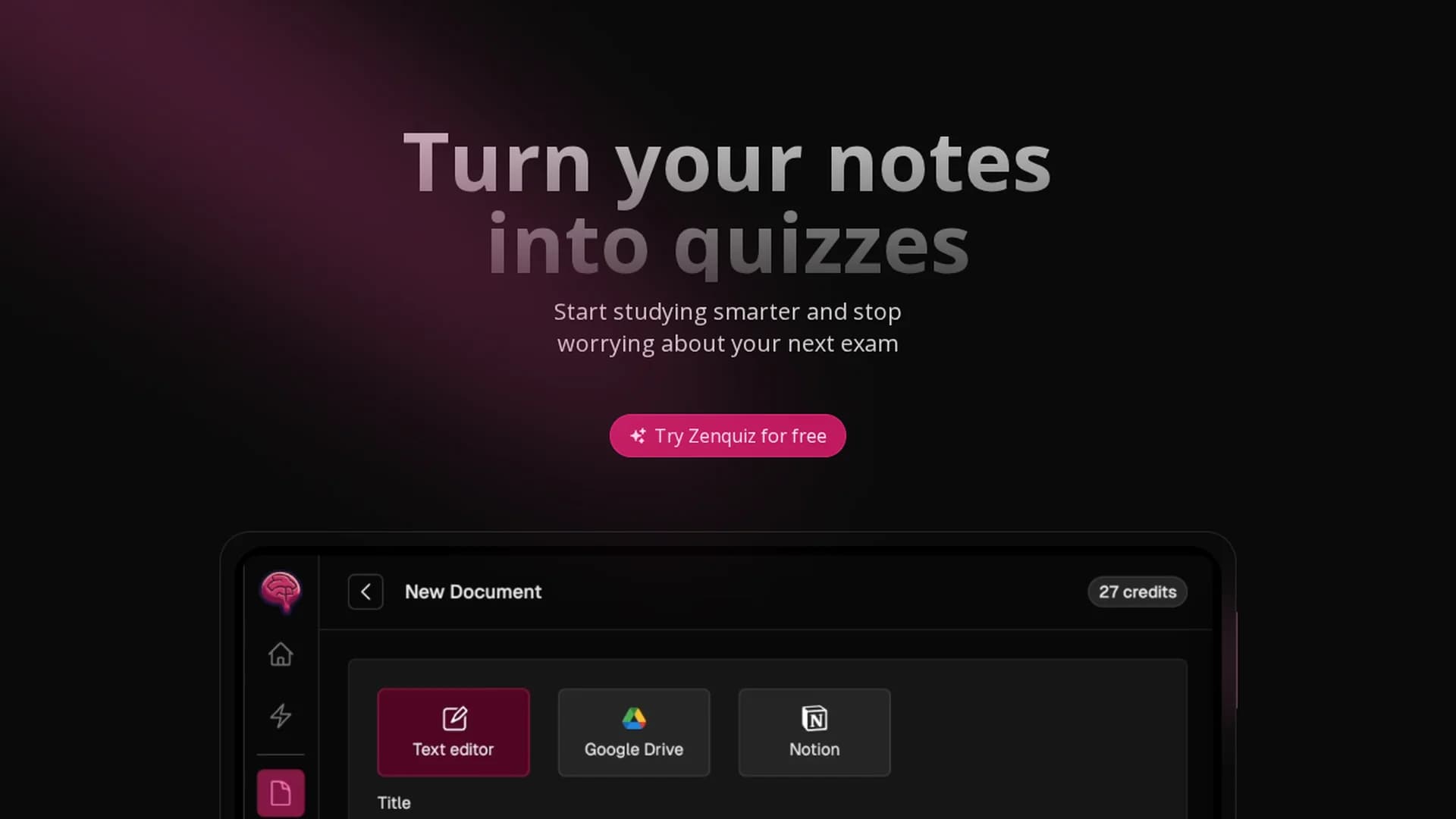 zenquiz-app homepage