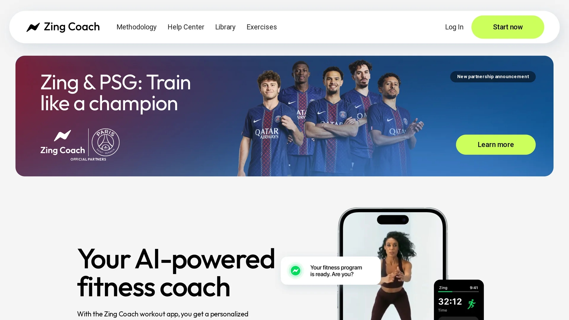 zing-coach homepage